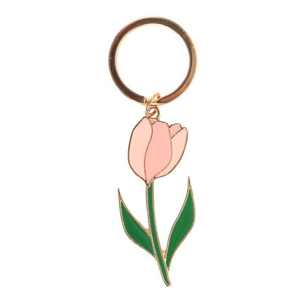 Pink Tulip Keyring