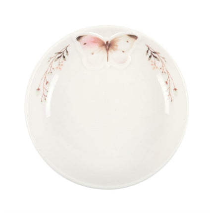 White Butterfly Trinket Dish
