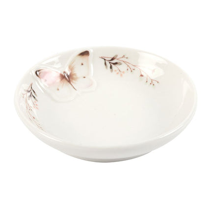 White Butterfly Trinket Dish