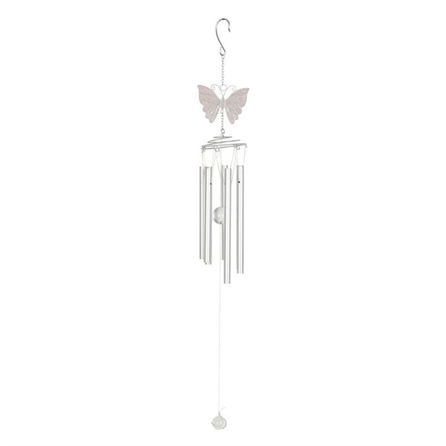 White Butterfly Windchime