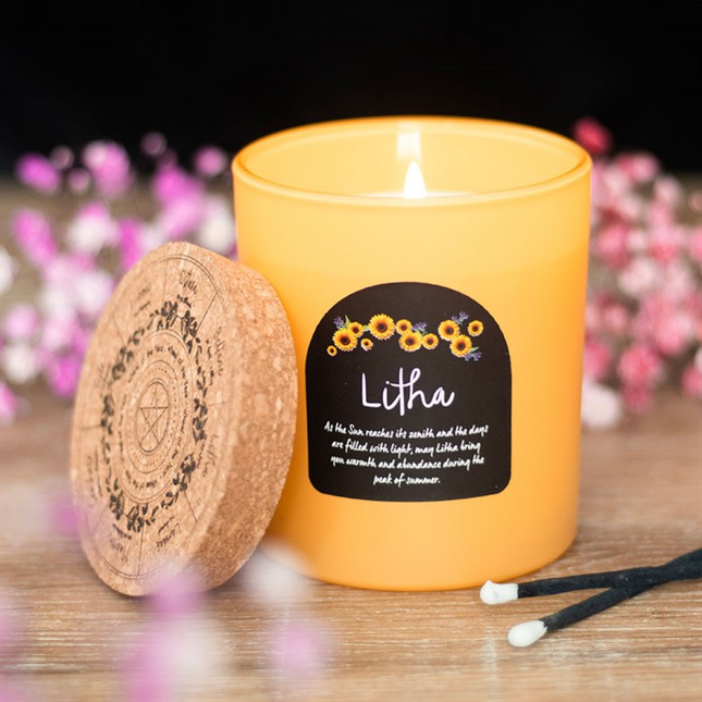 Litha Wildflower Wheel of the Year Candle