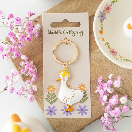 Waddle On Duck Keyring