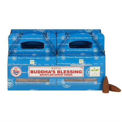 Set of 6 Buddha's Blessing Backflow Dhoop Cones by Satya (6/30)