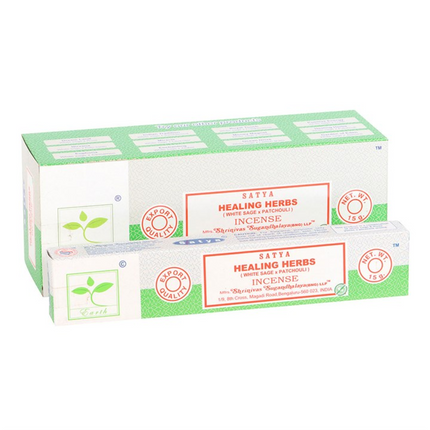 Set of 6 Earth Satya Healing Herbs Incense (12/50)