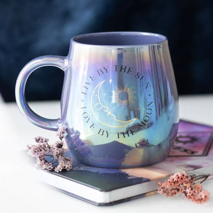 *Live by the Sun Love by the Moon Iridescent Ceramic Mug (12/24)