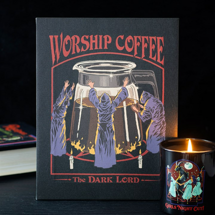 19x25cm Worship Coffee Canvas Plaque by Steven Rhodes